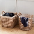 thumbnail image 2 of GOOHOCHY 1 cesta de tela tejida práctica para ropa sucia, cesta de lavandería duradera para el hogar., 2 of 7
