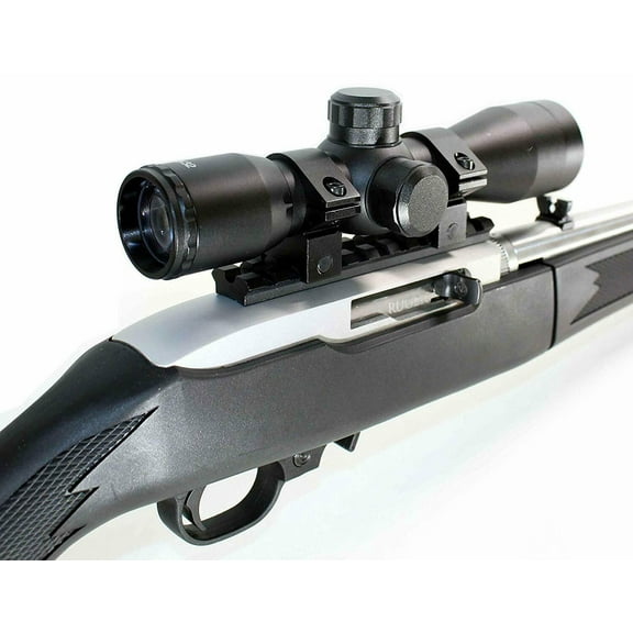 Black Ruger 10/22 Combo TRINITY 4x32 Riflescope With 1022 Scope Mount And Rings.