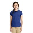 thumbnail image 2 of Port Authority Girls Silk Touch Peter Pan Collar Polo. Yg503 , YG503 , Royal , X-Large, 2 of 2