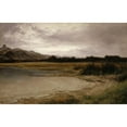 thumbnail image 2 of Alexandre Calame 18x13 Black Ornate Wood Framed Double Matted Museum Art Print Titled - By the Lake of Thun (1849), 2 of 5