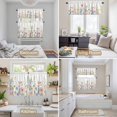 thumbnail image 6 of Floral Botanical Kitchen Curtains Sets for Windows 24 Inch Length, Spring Flowers Farmhouse Rod Pocket Window Treatments Tier Curtains and Valances Set for Bedroom/Bathroom, 6 of 8