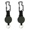 thumbnail image 2 of Vikakiooze Set Of 2 Retractable Keychain With Multifunctional Carabiner, 65cm/25.6in Steel Cord - Black, 2 of 8