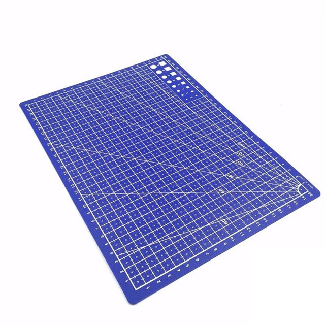 PVC Mat La Alfombra Colchoneta Almohadilla Dura Redacción (A4) Azul
