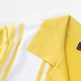 thumbnail image 4 of VSSSJ Mens Polo Shirts Classic Vintage Striped Button Down Golf Shirts Short Sleeve Knit Lapel Collar Summer Lightweight Shirt Yellow XXL, 4 of 8