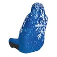 thumbnail image 2 of Wukai Blue Christmas With Snowflakes Full Set Car Seat Covers with Soft Padding Universal Auto Front Seats Protector and Cushion Mat, 2 of 5