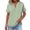 Green, variant on Summer Spring Women's Shirts V-Neck Loose Blouse Casual Fashion Short Sleeve Button Up Top with Pockets, Light Blue M
