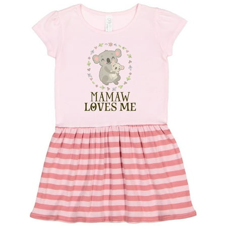 

Inktastic Mamaw Loves Me Koala Bear Gift Toddler Girl Dress