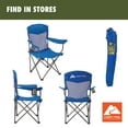 Ozark Trail Mesh Quad Folding Camp Chair with Carry Bag, Blue