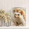 thumbnail image 2 of Cute Hedgehog Canvas Kids Bedroom Living Room Animal Wall Decor Print, 2 of 8
