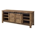 thumbnail image 3 of Contemporary Modern Urban Designer Living Dining Kitchen Room Buffet Table Sideboard Media TV Stand, Wood Steel Metal, Natural Walnut Brown, 3 of 8