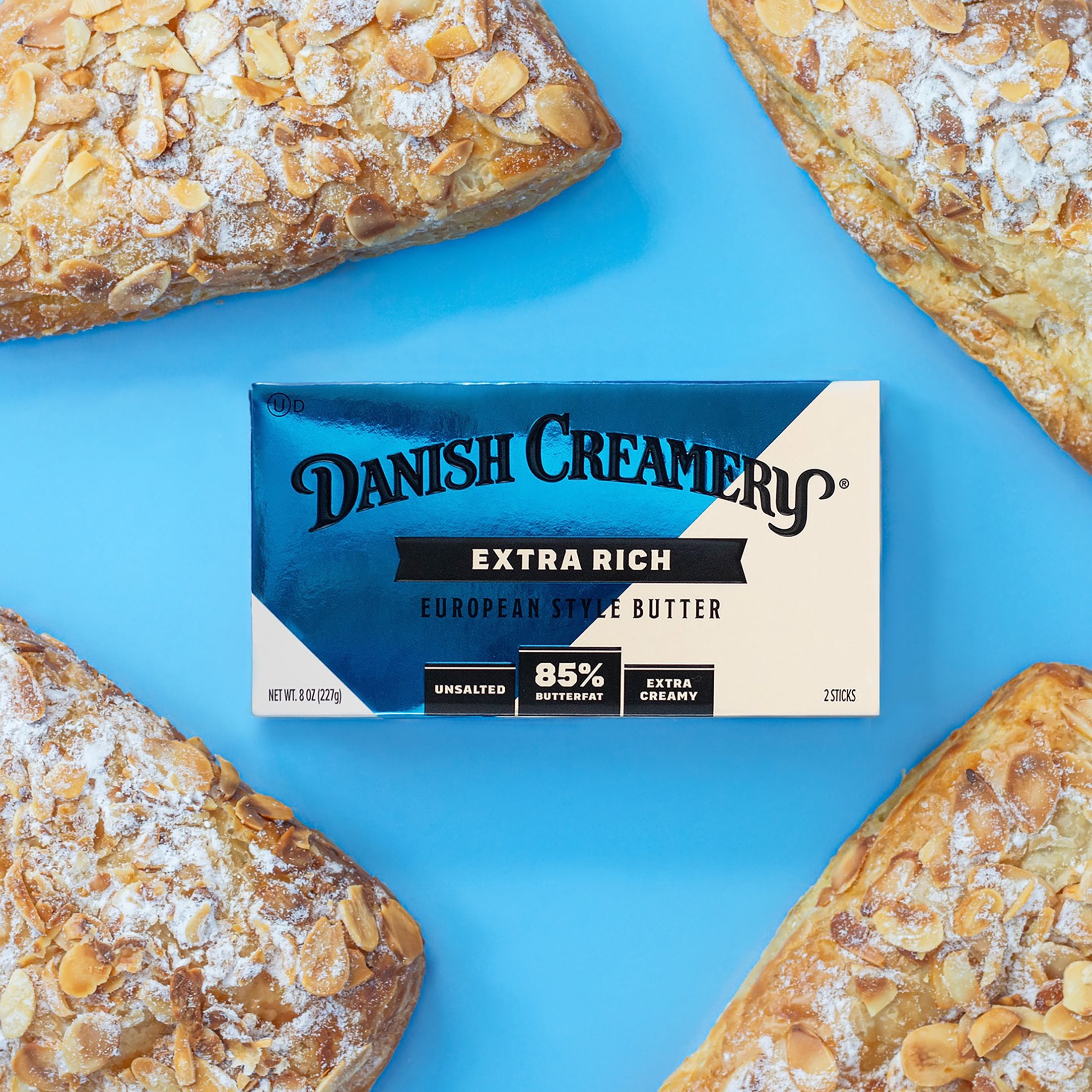 Danish Creamery European Style Unsalted Butter, 8 oz, 2 Sticks