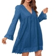 thumbnail image 2 of Vestido midi, vestido de mujer de una pieza, vestido de una pieza, vestido de manga larga, uso conveniente, 2 of 5
