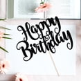 thumbnail image 4 of Adorno para Pastel FmiyunEea con Brillantina Feliz Cumpleaños Decoración Negra, 4 of 7