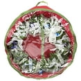 thumbnail image 4 of Textured PVC 30" Christmas Wreath Bag, Red/Green, 4 of 4