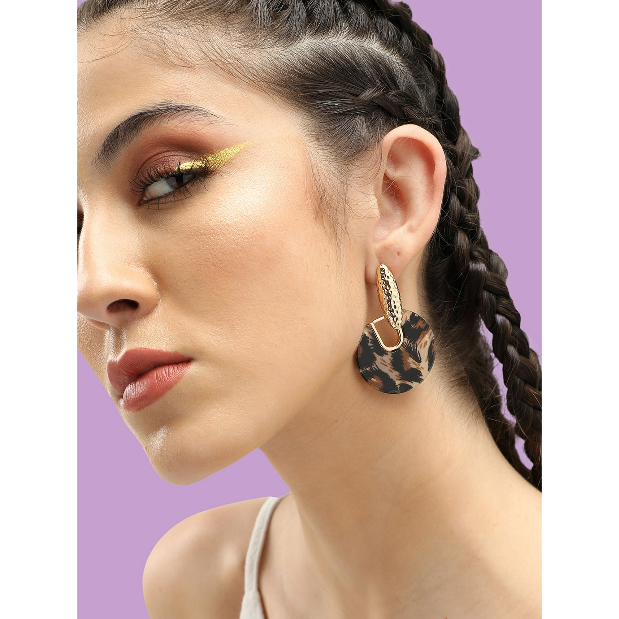GOLD PLATED PARTY DESIGNER DROP EARRING FOR WOMEN Walmart