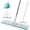Gray 18" x 61" - 3pcs, variant on JOYMOOP 18 Inch Dust Mop for Hardwood Floors, Heavy Duty Industrial Wet Dry Mops with Telescopic Handle, Includes 3 Microfiber Mop Pads