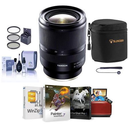 UPC: 0192223128705 | 17-28mm f/2.8 Di III RXD Lens for Sony E  Bundle with ProOptic 67mm Filter Kit  Cleaning Kit  Lens Cap Tether  Mac Software Kit  Lens Pouch