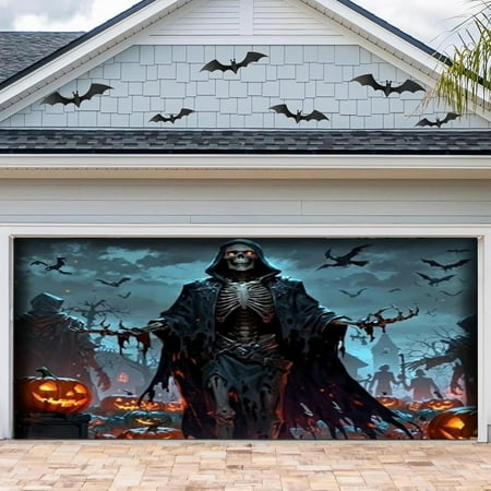 

Saving! iHPH7 Garage Friends Halloween 2024 New Halloween Garage Door Cover Garage Door Halloween