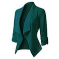 thumbnail image 5 of Clearance! Lisingtool Blazers for Women Women Blazers Coat Slim Cardigan Work office Suit 3/4 Sleeve Jacket formal Coat Green Promotion Sale, 5 of 6