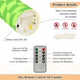 thumbnail image 5 of RMDQTR 2PCS Tapered Flickering Flame Candle Lamp LED Simulated Candle Christmas Holiday Decorations Flame-Free Safety Ambient Lighting Green Twisted Checkered, 5 of 8