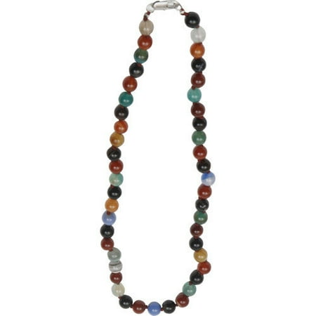 290-MFAN Bret Roberts Multi Color Flower Agate Necklace