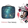 thumbnail image 6 of FORMRS Travel Makeup Bag Large Capacity Train Case Cosmetic Organizer with Adjustable Dividers, Magical Forest Glowing Lights, 6 of 8