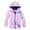 Purple, variant on Mercatoo Kids Tie Dye Rain Jacket Girls Fashion Versatile Windbreaker Lightweight Fleece Raincoat Fall Warm Waterproo1 Overcoat