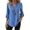 Blue, variant on CIENVNSTG Women's 3/4 Length Sleeve Cotton Linen Shirts Tops Button Down V Neck Lightweight Blouse Great for Vacation Work School Business Casual Settings Everyday Wear Versatile Pick Green S