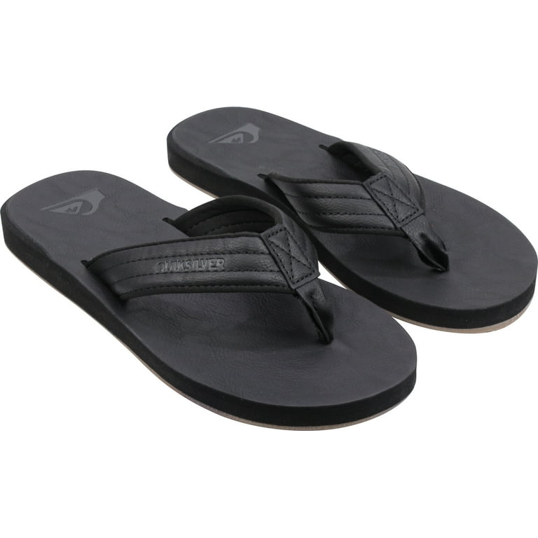Quiksilver Mens Carver Nubuck Vegan Casual Flip Flops Solid
