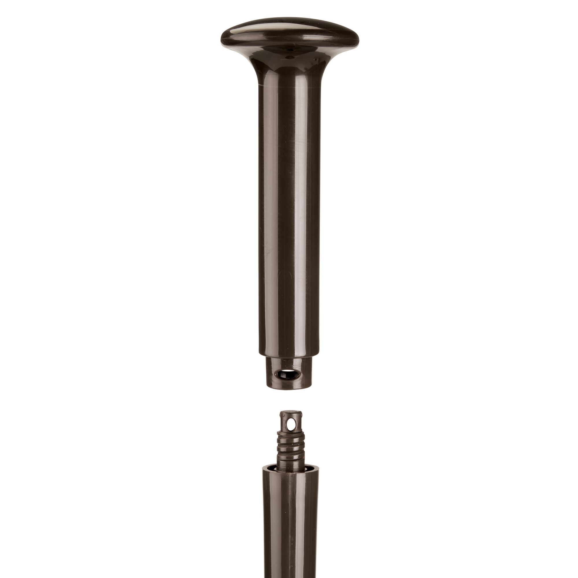 mDesign Hidden Plunger and Brush Set for Toilet Bowl - Dark Brown