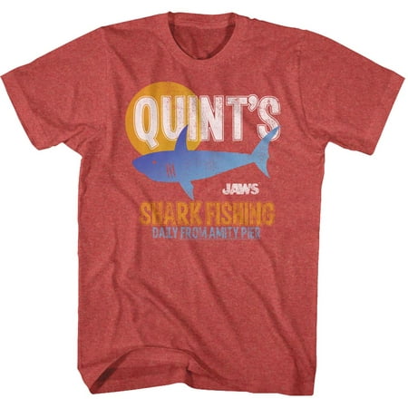 Jaws Quint's Fish Red Heather Adult T-Shirt | Official Band Shirts