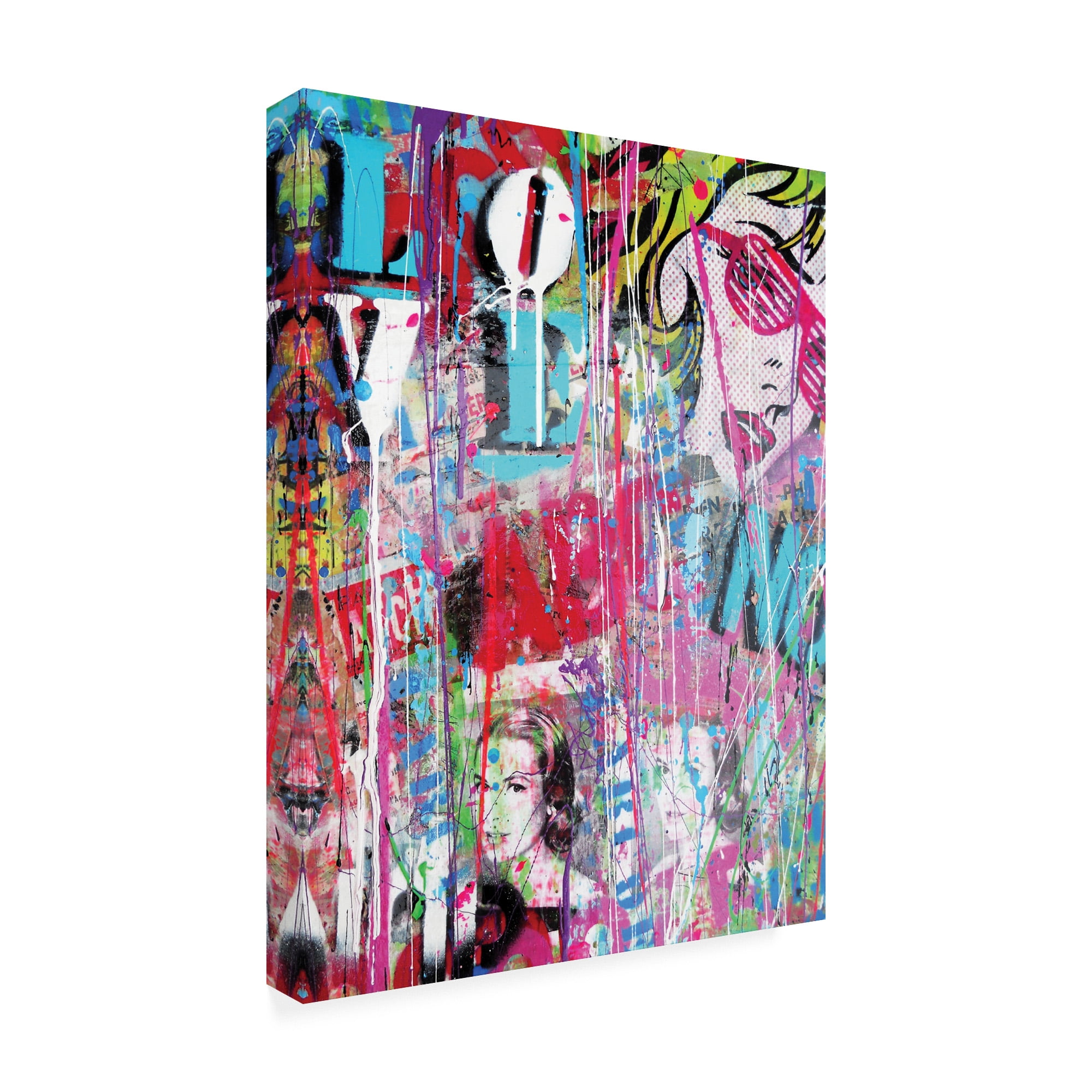Trademark Fine Art 'Love Graffiti' Canvas Art by David Drioton