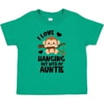 thumbnail image 3 of Inktastic Monkey I Love Hanging out with My Auntie Boys or Girls Toddler T-Shirt, 3 of 5