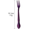 thumbnail image 2 of 12-Piece Oyster Fork Set, Stainless Steel Cake Forks Service for 12 Silverware Flatware Utensils-5.9 Inches, Purple, 2 of 6