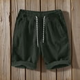 thumbnail image 1 of Ceisia Men's Gift Corduroy Casual Shorts Relaxed Fit Mid-Rise Elastic Waist Cotton Spandex Color-block Drawstring Cuffed Hem S horts, 1 of 5