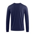 thumbnail image 2 of JXMVOJ Men's Solid Color Round Neck Long Sleeve Casual Sports Shirt, Nylon Spandex Blend, Lightweight Breathable Summer Fabric, Versatile for Outdoor, Running, Cycling, Gym Outfits, 2 of 7