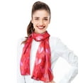 thumbnail image 2 of CBC Crown Falling Hearts Heart Valentines Day Theme 13" x 60" Silk Feeling Scarf, 2 of 4