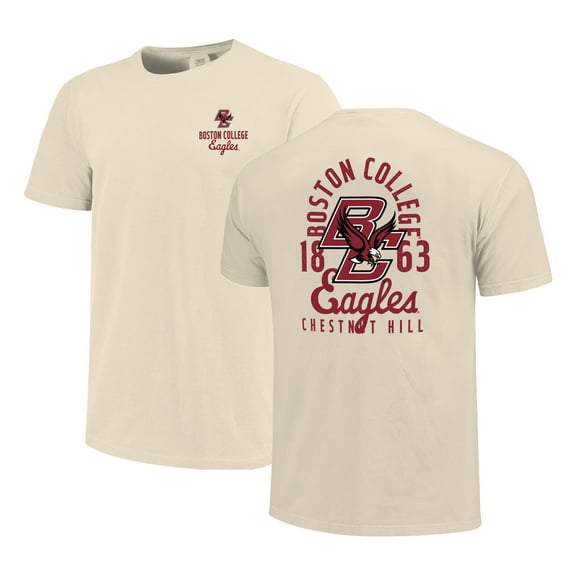 Men's Cream Boston College Eagles Comfort Colors Mascot Overlay T-Shirt