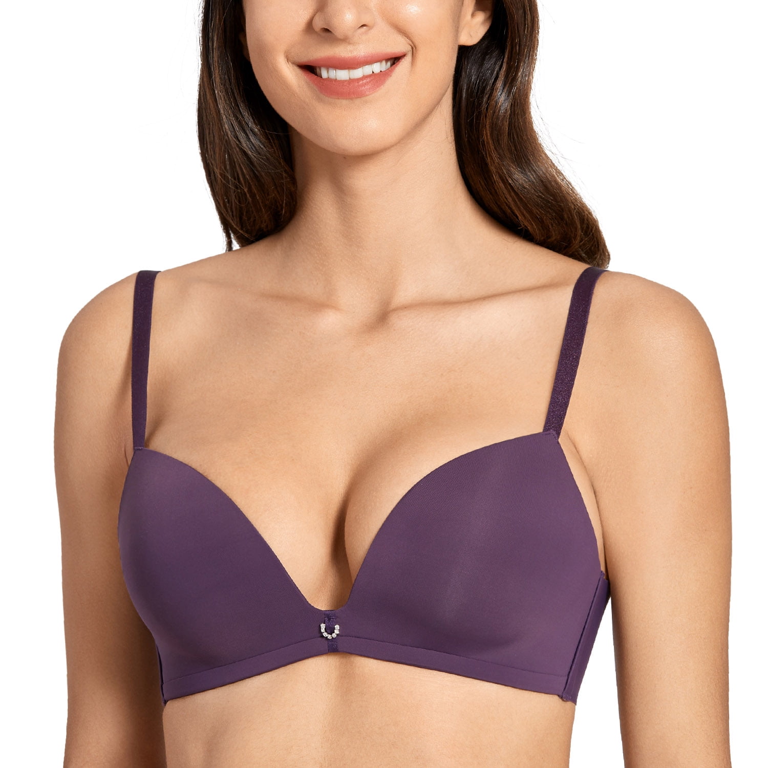 DOBREVA Women's T-Shirt Bra Wirefree 