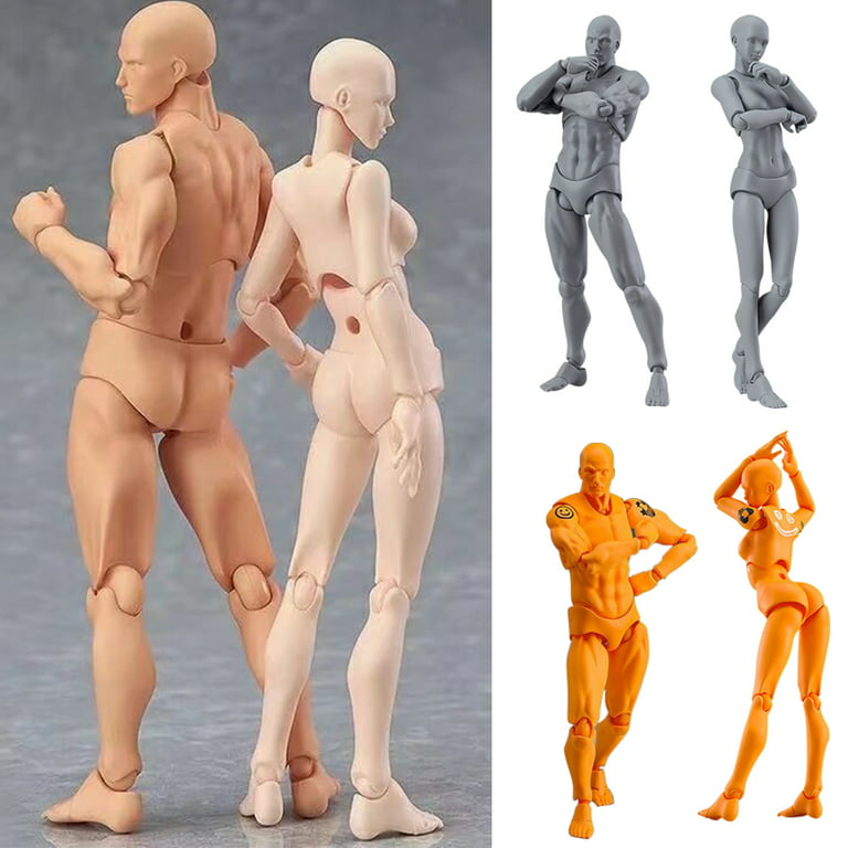 15CM Art Sketch Draw Male Female Movable body chan joint Action Figure Toys  artist Art painting Anime model Mannequin
