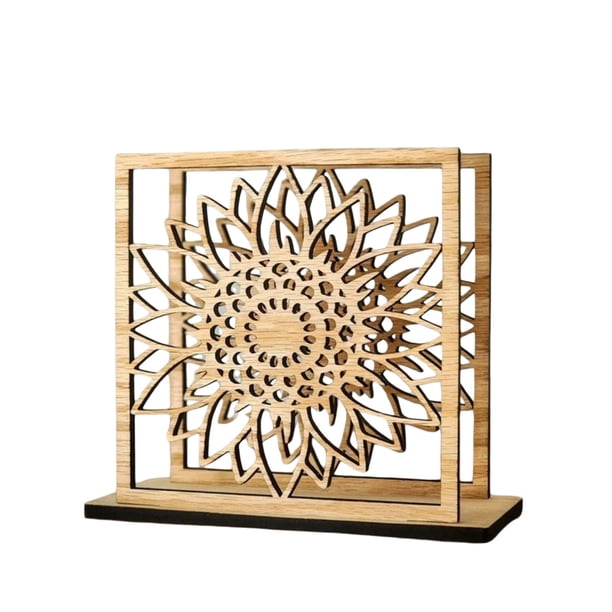Adornos Decorativos Para Escritorio Mesa De Madera Inicio Elegante Servilletero Con Diseño Estilizado Perfecto Uso En Interiores
