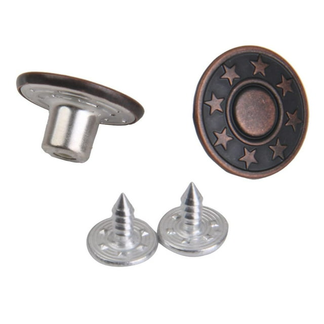50 Piezas de Botones de Botón de Remache Botones de Jeans Botones de Metal Botón a perfecl Jeans botones de 17 mm