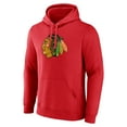 thumbnail image 2 of Men's Red Chicago Blackhawks Primary Logo Pullover Hoodie, 2 of 3