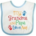 thumbnail image 3 of Inktastic Grandma and Papa Love Me Boys or Girls Baby Bib, 3 of 4