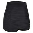 thumbnail image 3 of Danhjin Women's Super High Waist Swim Shorts Shirred Tummy Control Swimwear Tankini Bikini Bottoms S-5XL, 3 of 5