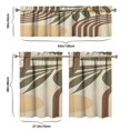 thumbnail image 6 of Modern Abstract Geometric Lines Boho Kitchen Curtain Valance 3 Piece Set Farmhouse Kitchen Curtains and Valance Set Short Curtain Sink Window Decor 36 Inch Small Window Treatment Tier 275x36 Length, 6 of 6