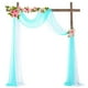 thumbnail image 3 of Boda Draping Arbor Drapery Reutilizable Party Telón de fondo Paneles 70x550cm 6 Yard para cumpleaños Escaleras Fiestas tejado Recepción 1x blanco 1x Yotijar cortina de arco de boda, 3 of 10