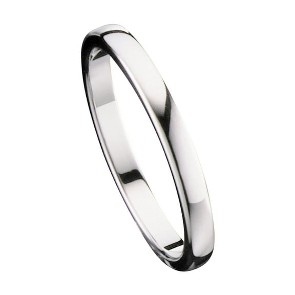 Tungsten Carbide Classic Wedding Ring Polished Band 2mm Thin