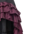 thumbnail image 3 of Pxiakgy skirts for women Women Middle Ages Ruffles Patchwork Irregular Vintage Cupcake Ankle-Length Skirt women's skirts skirts for women trendy Wine + L, 3 of 7