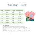 thumbnail image 2 of Toddler Girls Dinosaur Pink Shirt Kids Volcano Print Tee Tops Little Child Short Sleeve Summer Outfit, Sizes 2-7T, 2 of 7